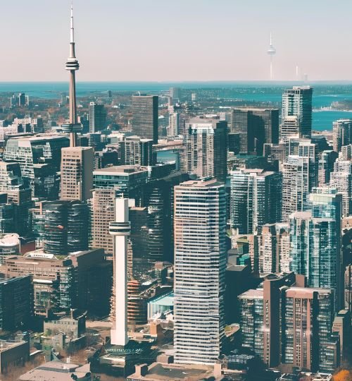 Toronto skyline with the CN Tower