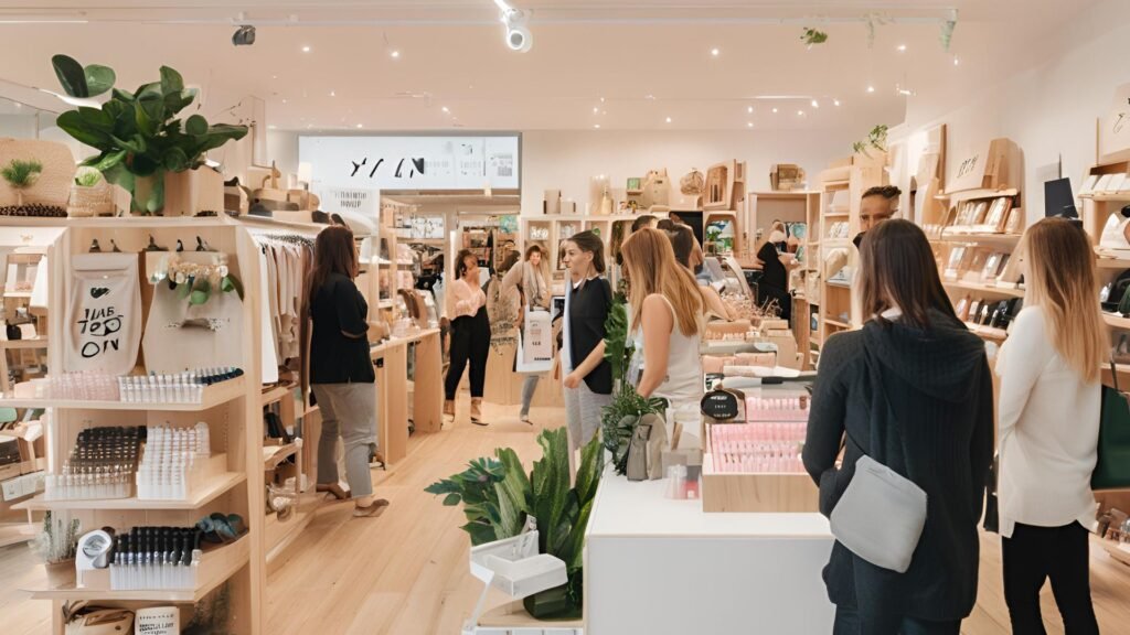 A bustling retail store in Melbourne